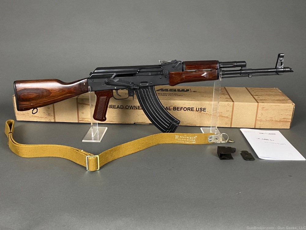 Russian Izhmash Saiga AK47 with Russian stock set pre-2014 AkM in box!-img-0