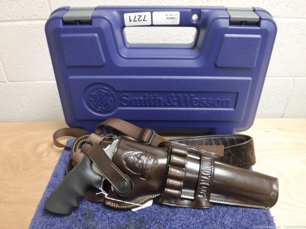 S&W MODEL 500 REVOLVER- 8" .500 S&W MAG W/GALCO LEATHER HOLSTER-img-41