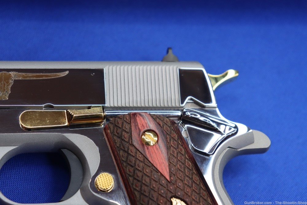 Colt Model 1911 Govt Pistol LONGHORN Engraved 1 of 500 TALO 45ACP Stainless-img-8