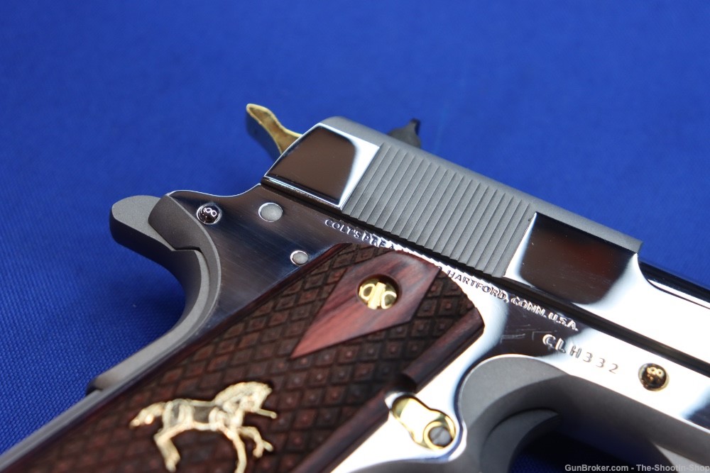 Colt Model 1911 Govt Pistol LONGHORN Engraved 1 of 500 TALO 45ACP Stainless-img-19