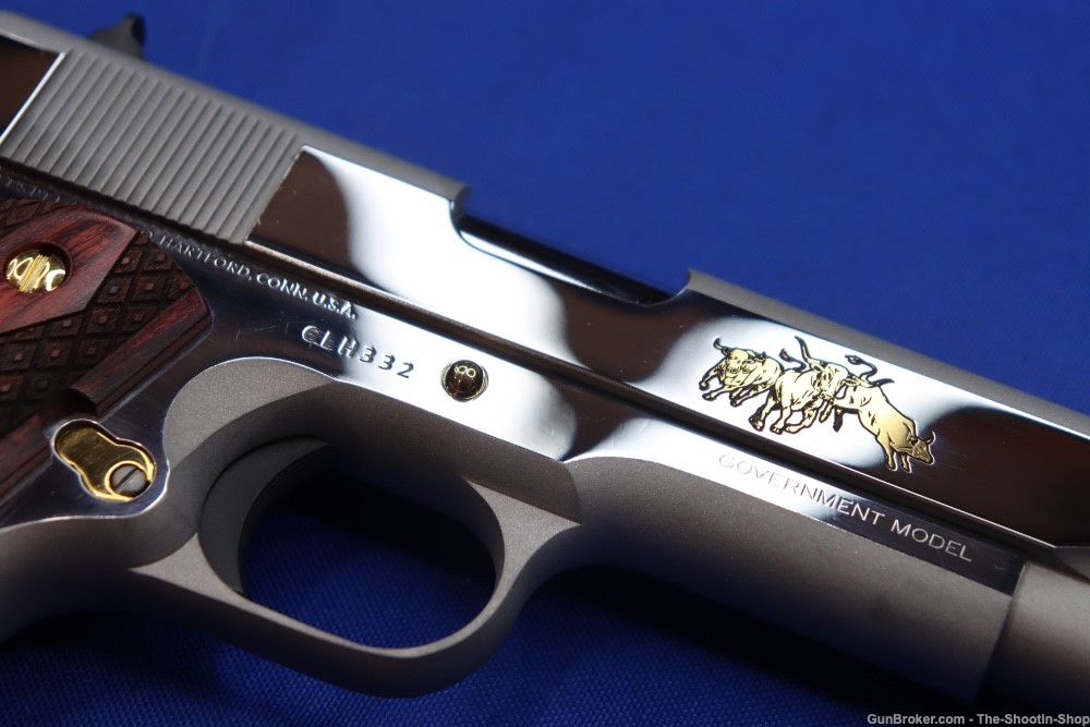 Colt Model 1911 Govt Pistol LONGHORN Engraved 1 of 500 TALO 45ACP Stainless-img-21