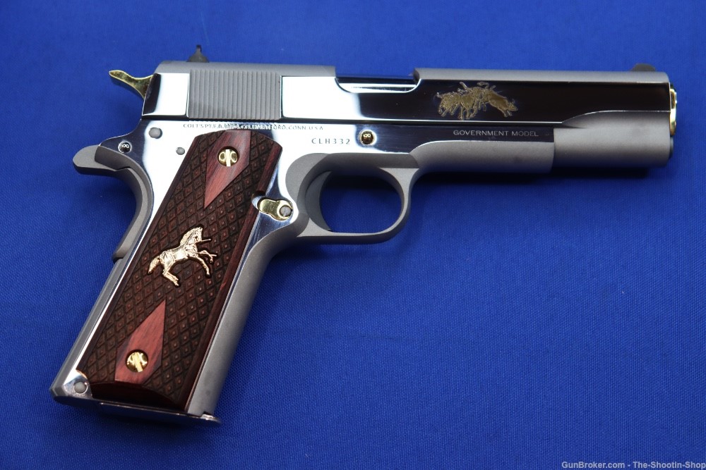 Colt Model 1911 Govt Pistol LONGHORN Engraved 1 of 500 TALO 45ACP Stainless-img-11