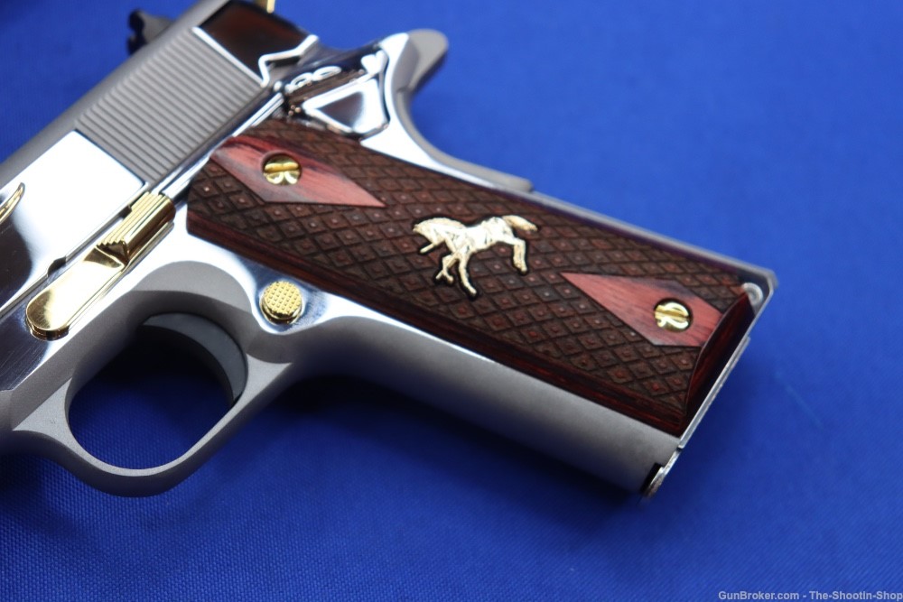 Colt Model 1911 Govt Pistol LONGHORN Engraved 1 of 500 TALO 45ACP Stainless-img-5