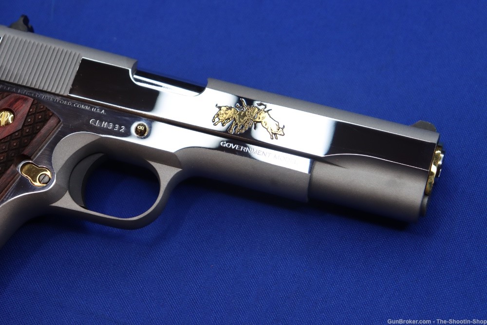 Colt Model 1911 Govt Pistol LONGHORN Engraved 1 of 500 TALO 45ACP Stainless-img-12