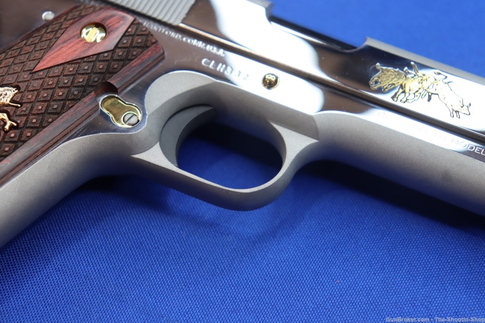 Colt Model 1911 Govt Pistol LONGHORN Engraved 1 of 500 TALO 45ACP Stainless-img-24