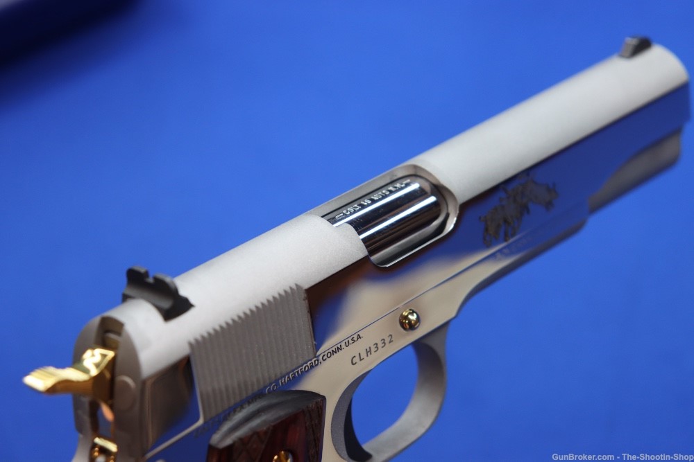 Colt Model 1911 Govt Pistol LONGHORN Engraved 1 of 500 TALO 45ACP Stainless-img-33