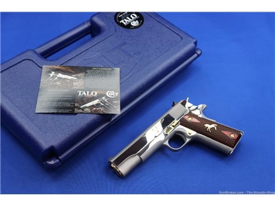Colt Model 1911 Govt Pistol LONGHORN Engraved 1 of 500 TALO 45ACP Stainless