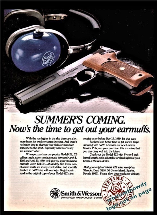 1989 SMITH & WESSON Model 422 Pistol Photo AD-img-0