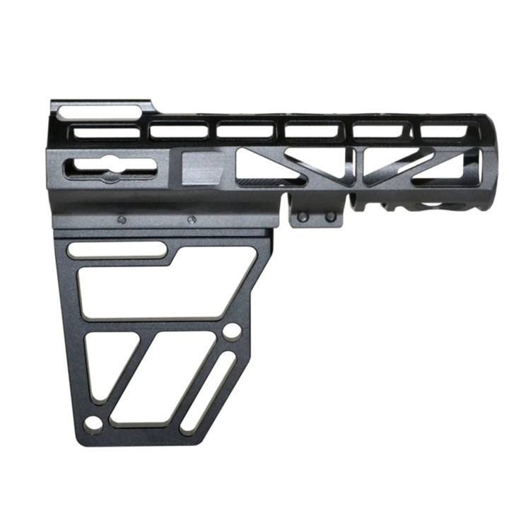 AR-15 Skeletonized Brace Stabilizer Black - Fast Free Shipping-img-0