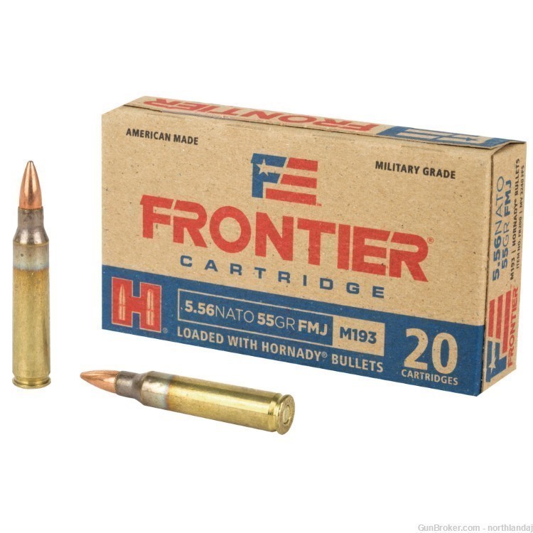 Hornady Frontier FM193 Ammo 55gr FMJ 500 Rounds -img-0