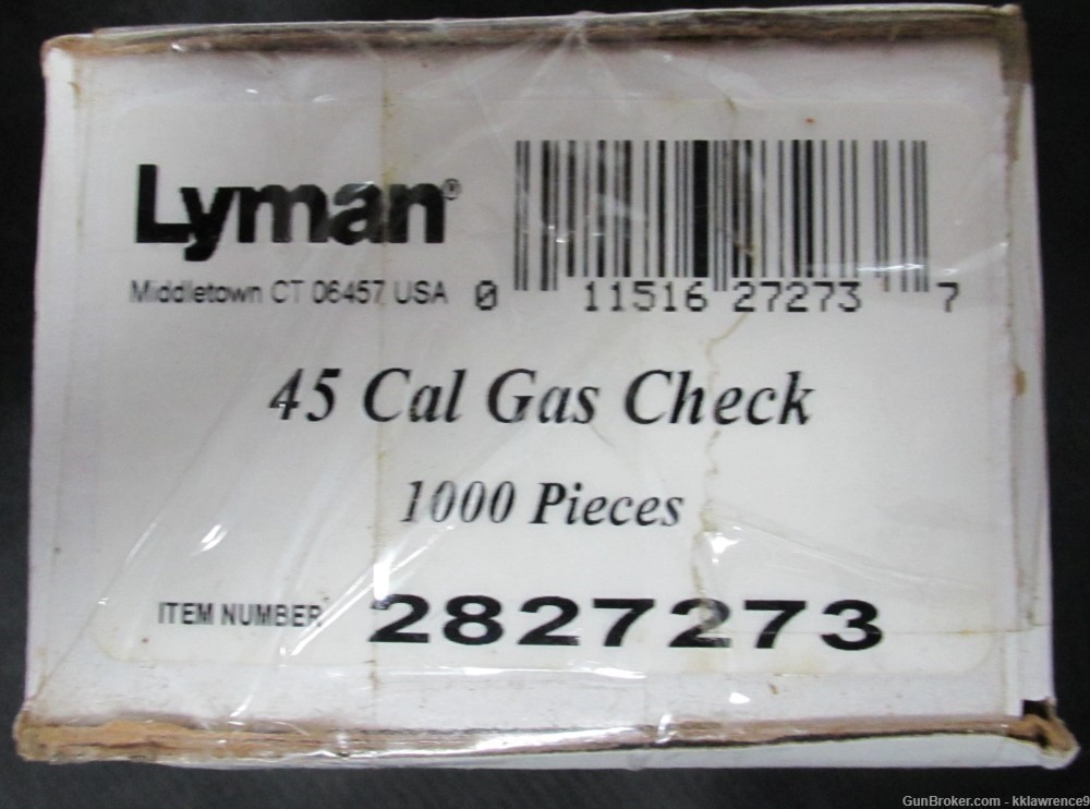 LYMAN #2827273 - 45 CAL GAS CHECKS - 1000 CT (NIB)-img-1