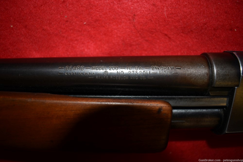 Sears Model 200 Shotgun, 16 Ga, (Winchester), Nice, Penny START!-img-21