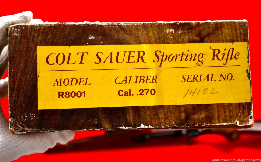 Ultra Rare Colt Sauer .270 Winchester w/Gorgeous Wood & Original Box 99%-img-2