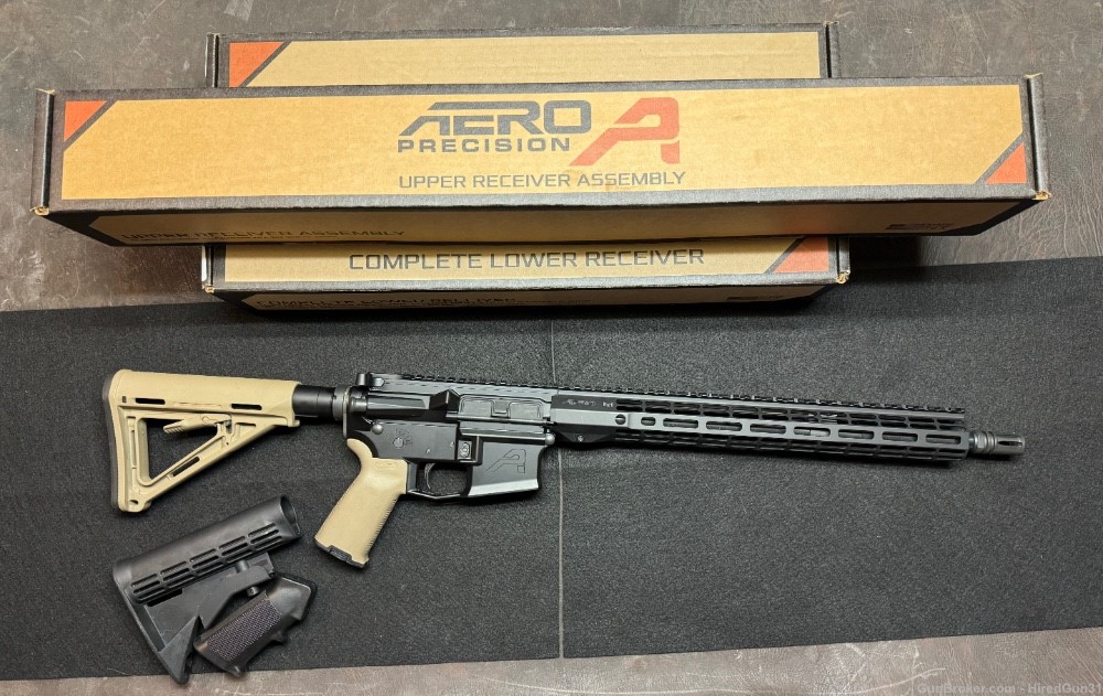 Aero Precision M4E1 with PRO bolt carrier and FDE Magpul furniture-img-1