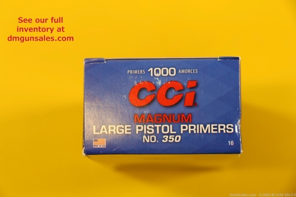 CCI MAGNUM LARGE PISTOL PRIMERS NO. 350 (1000 PRIMERS) -img-2