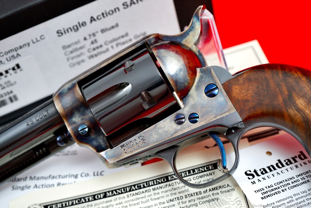 Desired Standard MFG SAA .45 Colt Case Hardened & Fire Blue LNIB-img-4