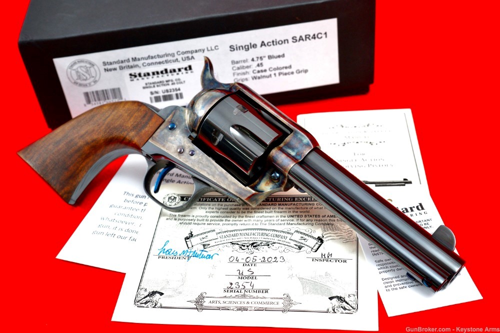Desired Standard MFG SAA .45 Colt Case Hardened & Fire Blue LNIB-img-6