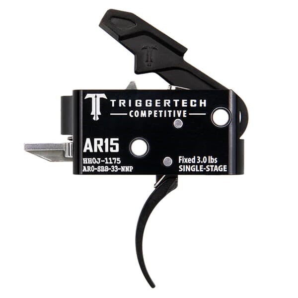 TriggerTech AR15 Single Stage Competitive Pro Curved Blk/Blk 3.0lb Trigger-img-0