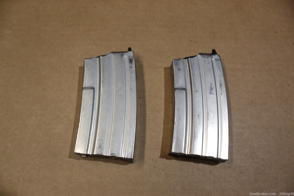Mini 14 Pre Ban 20 Round Magazines Lot Of 2 Stainless Precision Made MA OK-img-0