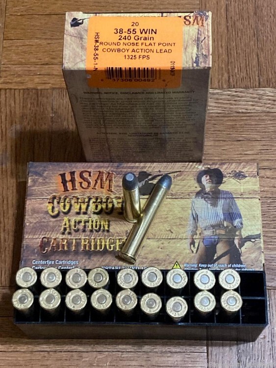 38-55 Win HSM 240gr Lead RNFP Cowboy Action Load Rifle Ammo 40 rds -img-2