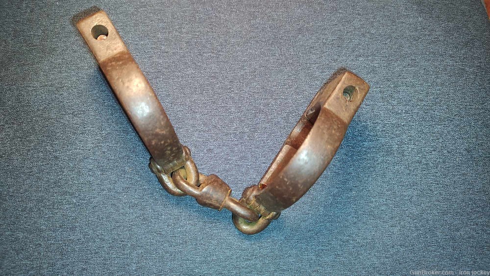 Rankin Antique Police Prison Handcuffs Leg Irons Civil War Era 1861 Patent -img-4