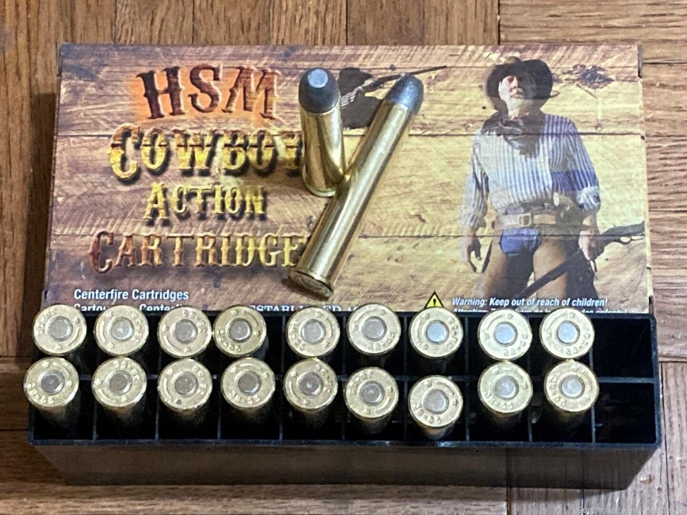 38-55 Win HSM 240gr Lead RNFP Cowboy Action Load Rifle Ammo 20 rds-img-2