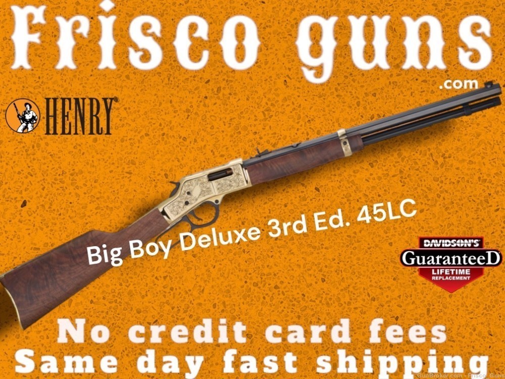 NEW HENRY BIG BOY DELUXE 3RD EDITION 45 COLT 20" LEVER ACTION RIFLE H006CD3-img-0