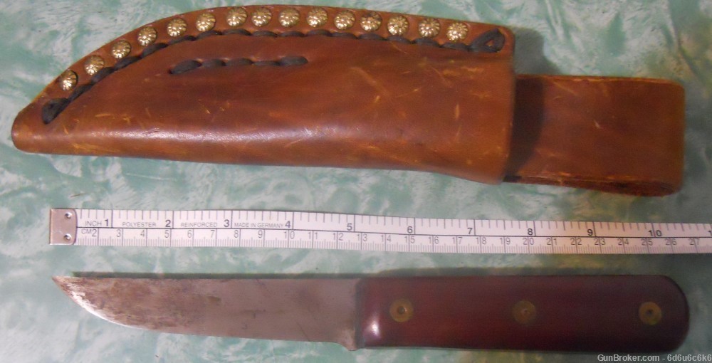CARBON STEEL HAND MADE KNIFE - With Heavy Sheath-img-0
