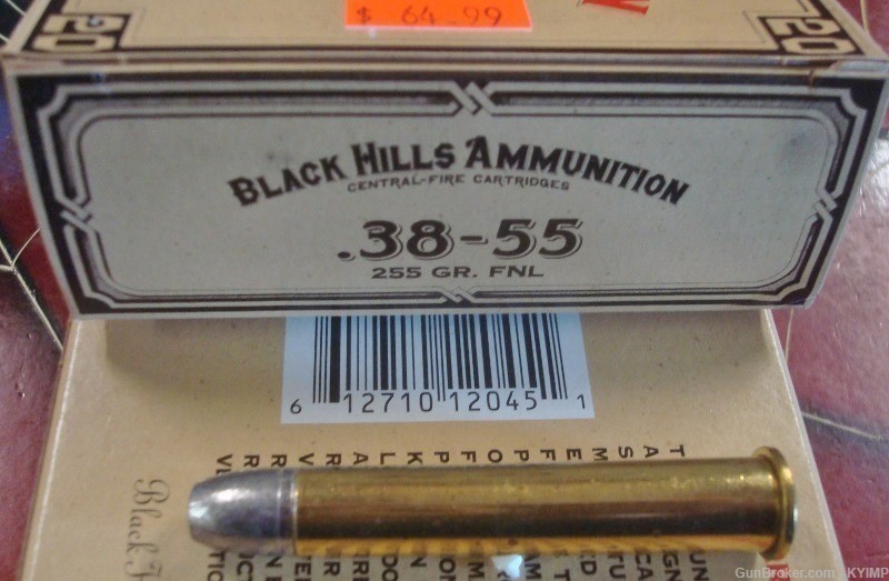 40 BLACK HILLS .38-55 FNL 255 grain NEW brass cased ammunition-img-3