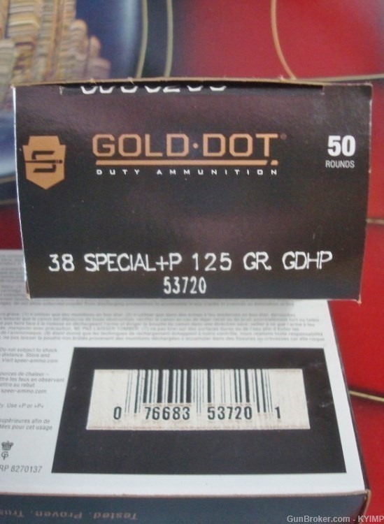 100 SPEER 38 Special +P GOLD DOT Hollow Point 125 gr NEW GDHP 53720-img-3