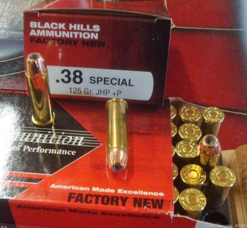 100 BLACK HILLS 38 Special 125 grain JHP +P NEW Jacketed Hollow Point NEW-img-0
