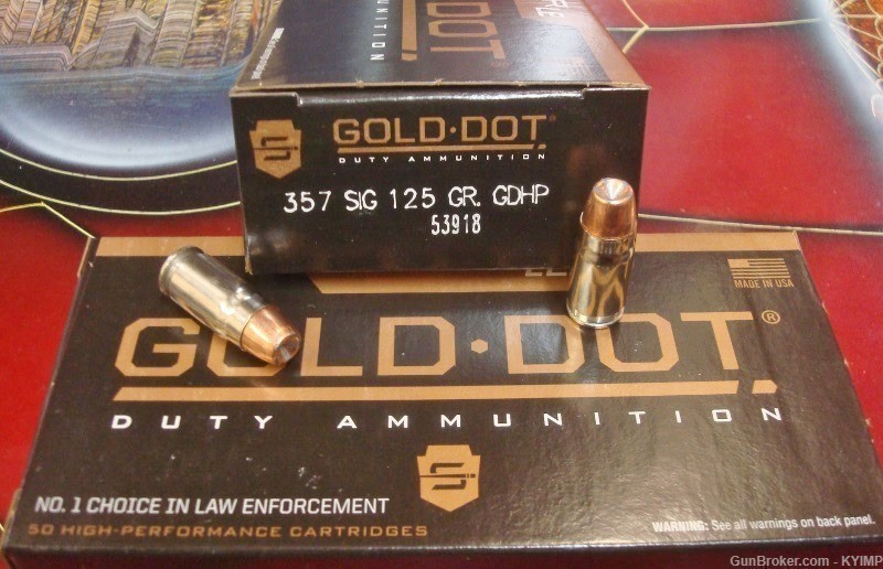 200 Speer Gold Dot 125 grain GDHP 357 SIG new ammunition 53918-img-1