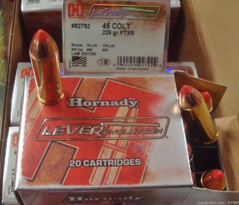 60 HORNADY 45 Long Colt 225 grain FTX new LEVERevolution ammunition 92792-img-3