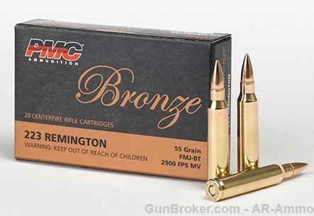 223 Rem 55 Grain FMJ-BT PMC Ammo 100rds NO CREDIT CARD FEES ..-img-0