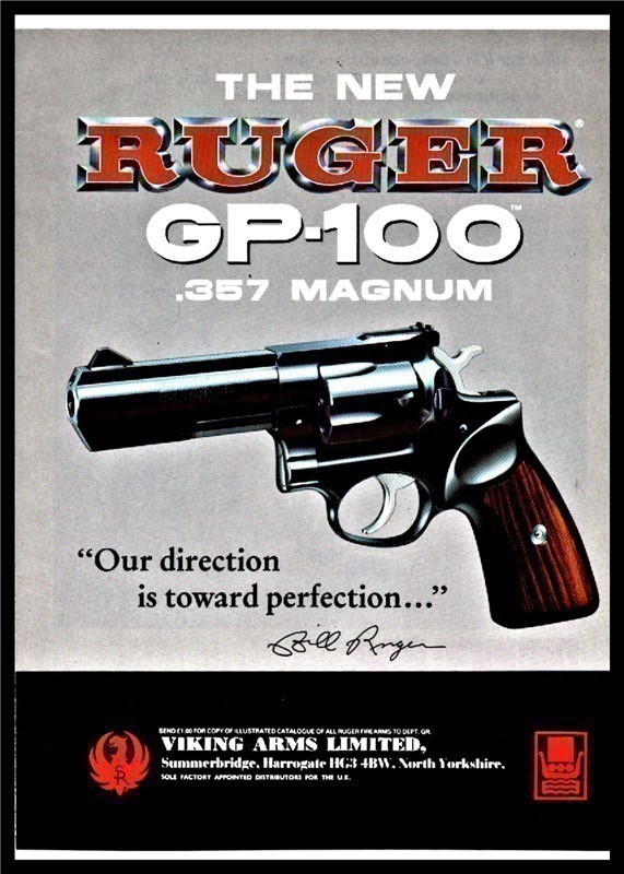 March 1987 RUGER GP-100 .357 Revolver PRINT AD-img-0
