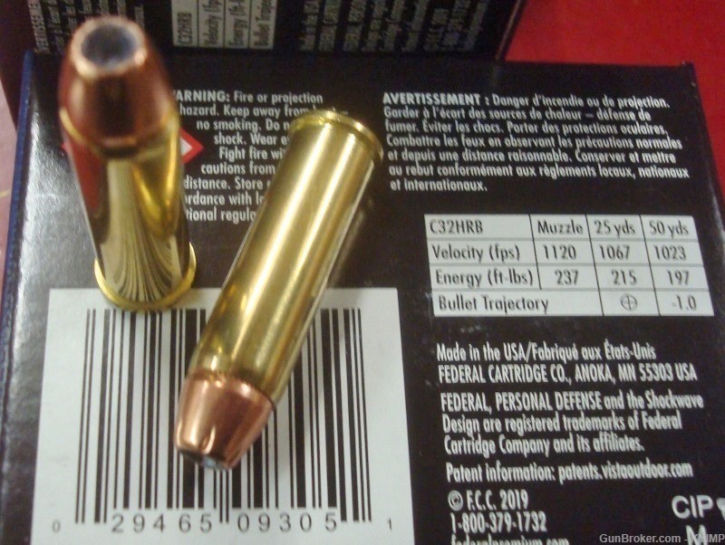 100 Federal 32 H&R Magnum 85 grain JHP C32HRB new ammunition-img-4