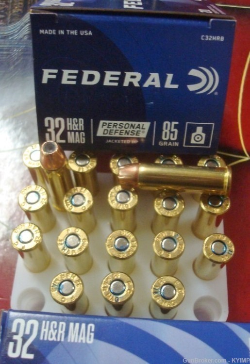 100 Federal 32 H&R Magnum 85 grain JHP C32HRB new ammunition-img-0