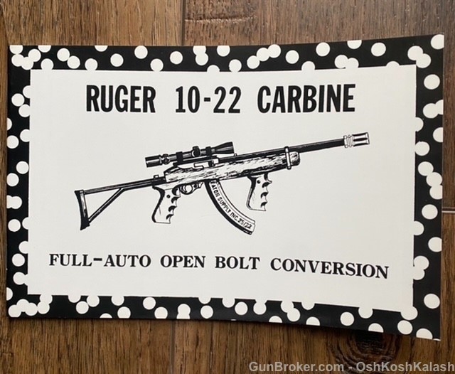 Ruger 10-22 Full Auto Open Bolt Conversion Rare Book-img-0