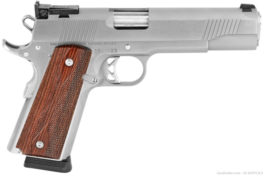 DAN WESSON 1911 POINTMAN SEVEN PM-7 STAINLESS ADJ. SIGHT 5" BBL .45ACP-img-0