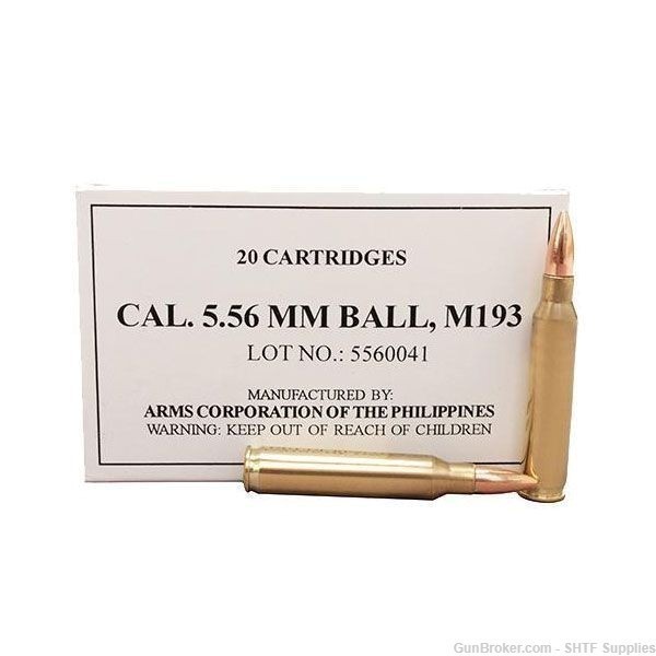 5.56 M193 55gr FMJ Armscor - 1000 Rounds-img-0