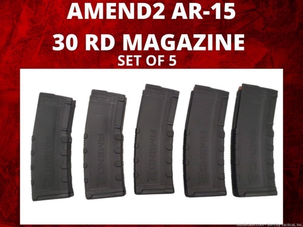 5pk AMEND2 AR-15 30 Round Magazine-img-0