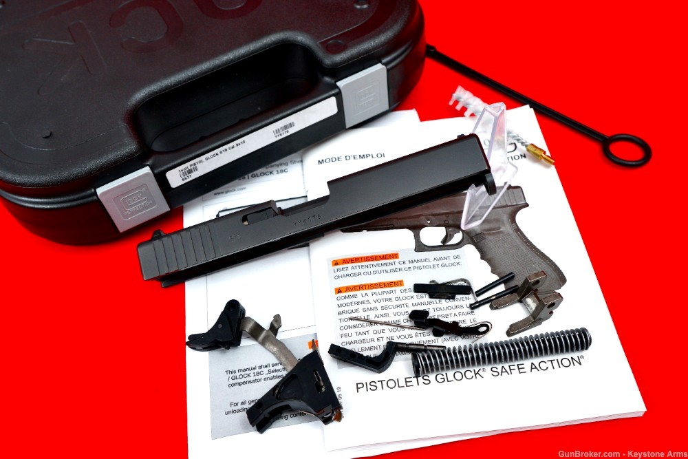 Ultra Rare & BADASS Glock 18 G18 Fully Automatic Parts Kit w/ Case -img-0