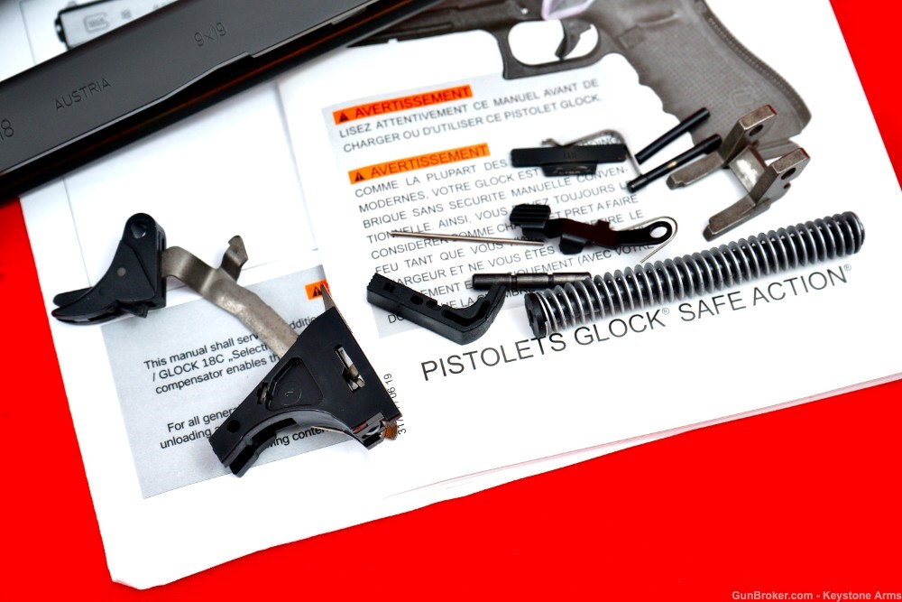 Ultra Rare & BADASS Glock 18 G18 Fully Automatic Parts Kit w/ Case -img-8