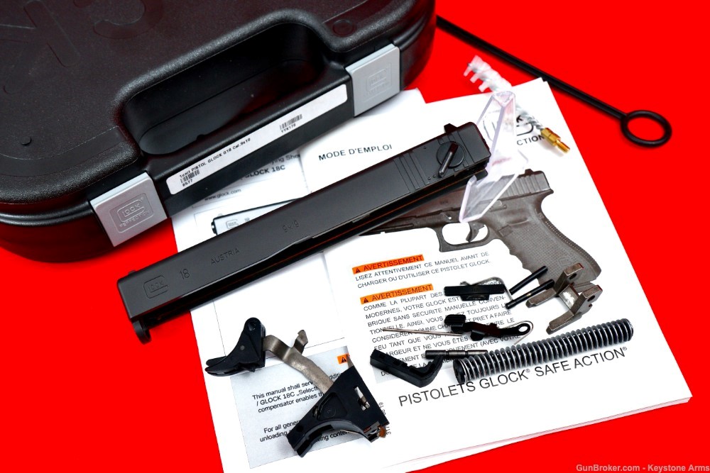 Ultra Rare & BADASS Glock 18 G18 Fully Automatic Parts Kit w/ Case -img-5