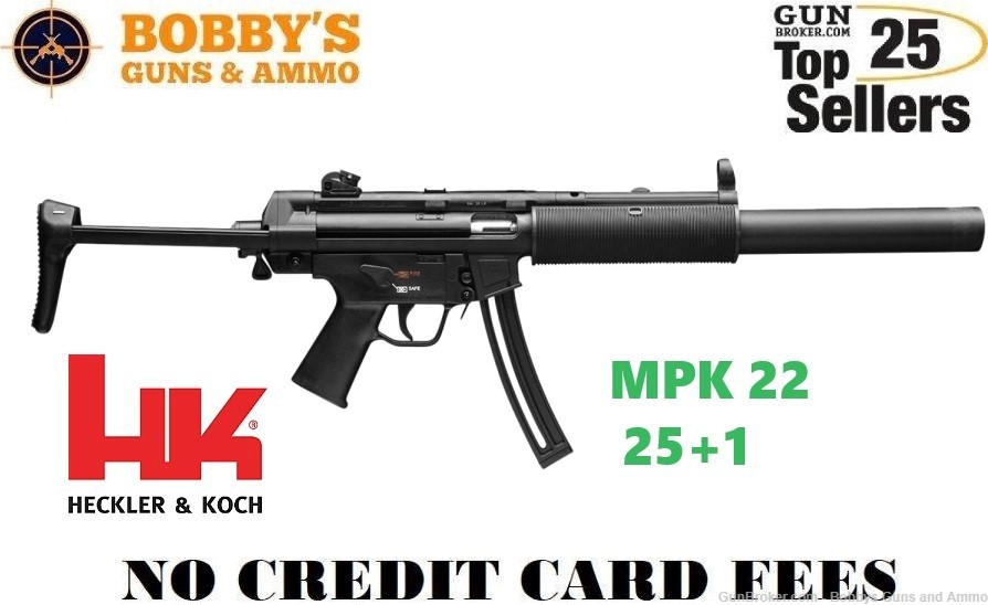 HK 81000468 MP5 22 LR 25+1, 16.10" Retractable Stock "NO CREDIT CARD FEE"-img-0