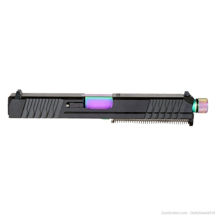 Complete Slide for Glock 17 - Match Grade Threaded PVD Rainbow Barrel -img-1