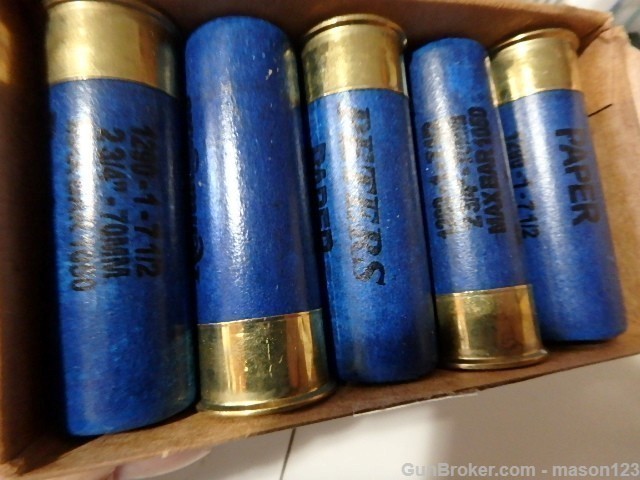 12 GA PETERS PREMEIR BLUE PAPER box paper shells no 8 shot-img-4