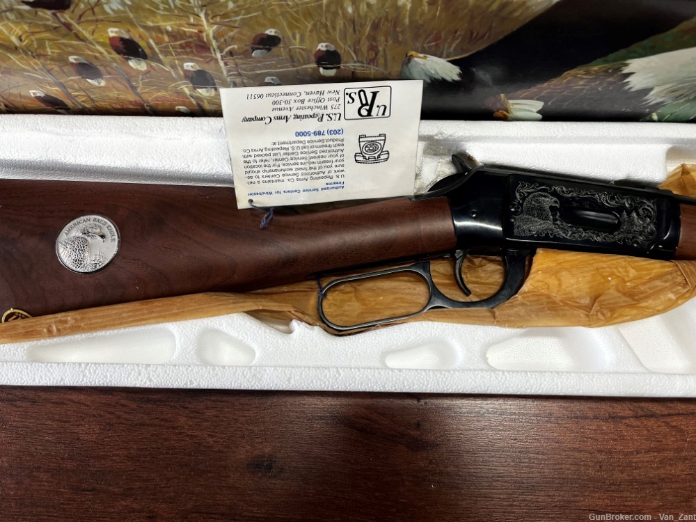 Rare NIB Winchester 94 XTR Big Bore .375 WIN American Bald Eagle -img-1