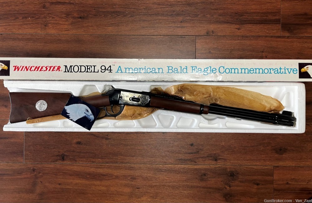 Rare NIB Winchester 94 XTR Big Bore .375 WIN American Bald Eagle -img-0