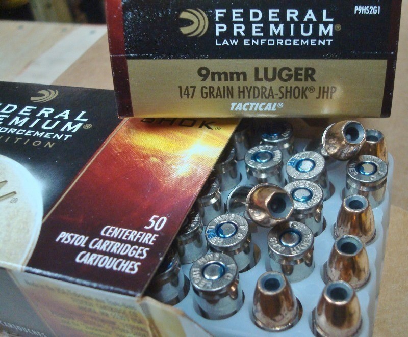 100 Federal 9mm Hydra Shok 147 gr JHP 9 mm Tactical LE P9HS2G1-img-4